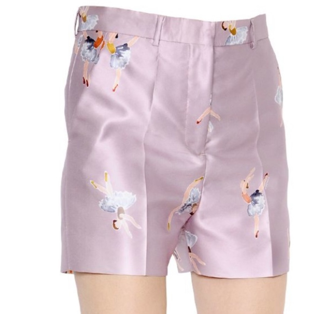 New Rochas Women's Pink Ballerina Printed Duchesse